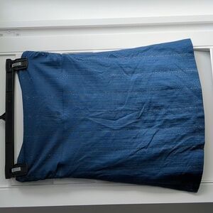 Express Blue and Silver Strapless Blouse